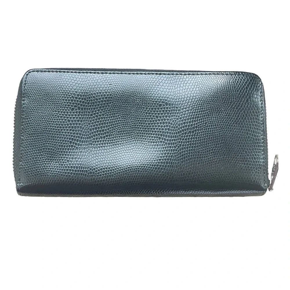 Lauren Ralph Lauren Newbury Full-Zip Black Leather Wallet